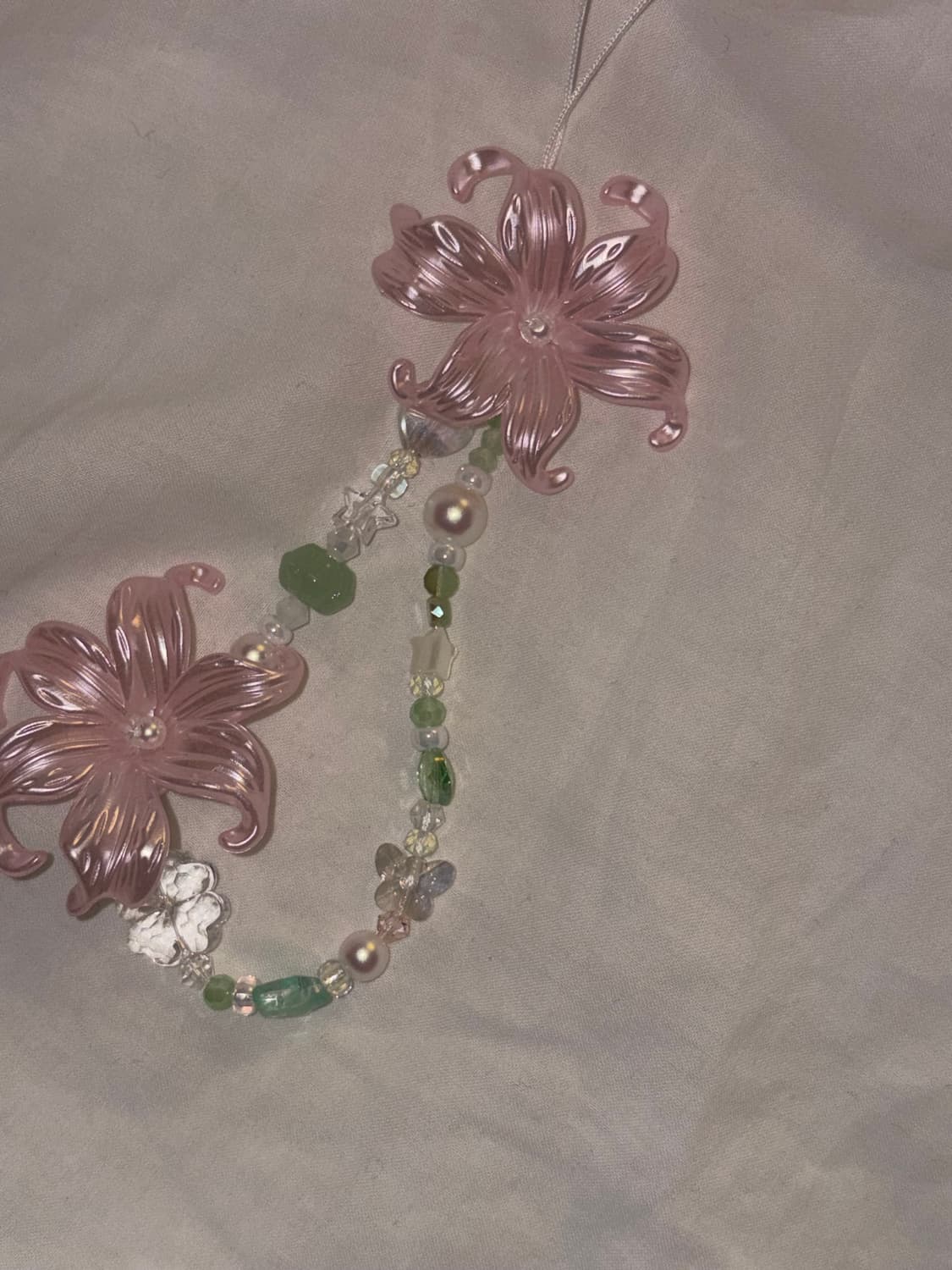 Double Pink lily keyring. handmade 상품이미지6