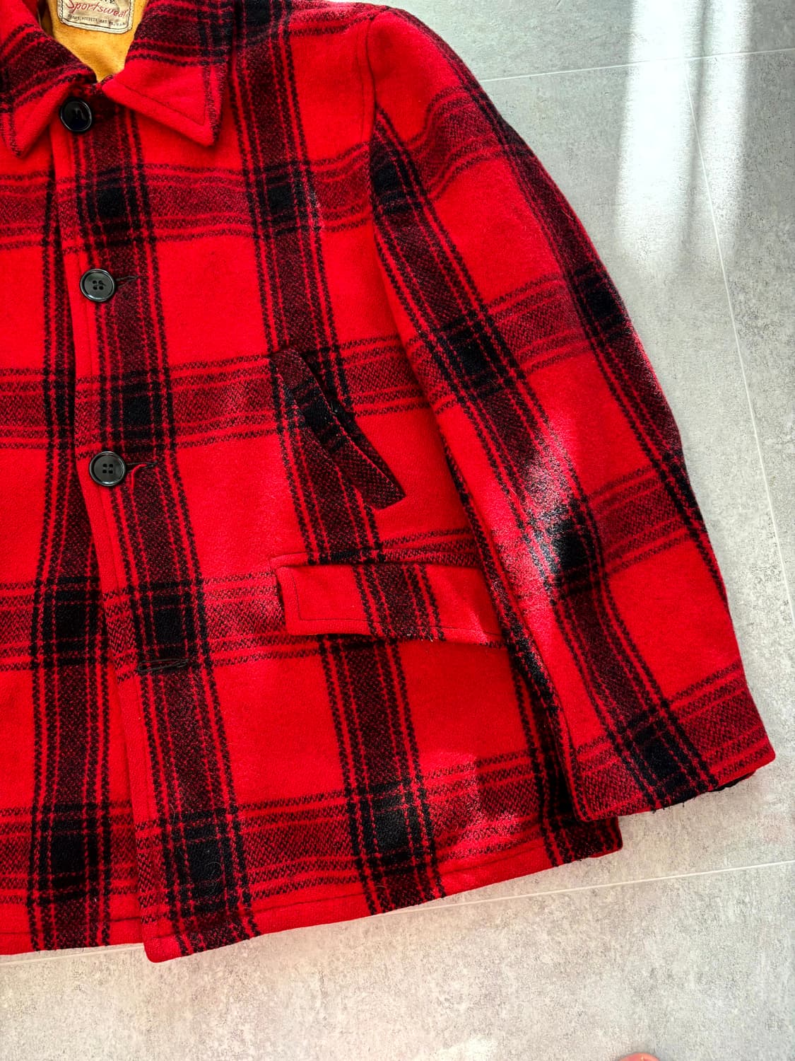 50's Sears Active Sportswear 울 헌팅 자켓 100 상품이미지4