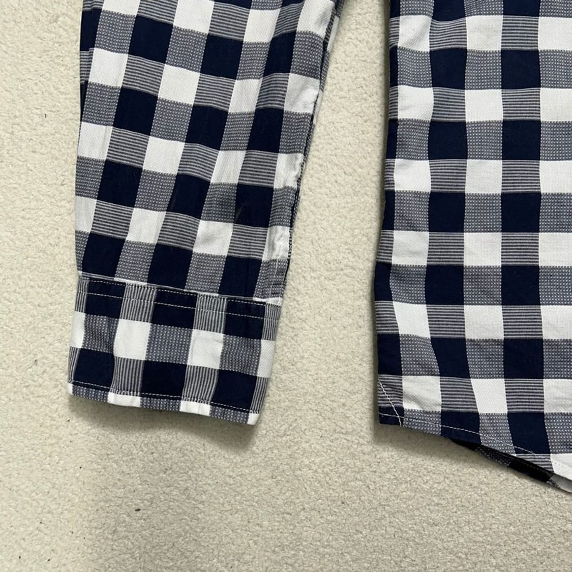 타미힐피거 커스텀핀 체크 패턴 셔츠 네이비 L 상품이미지2