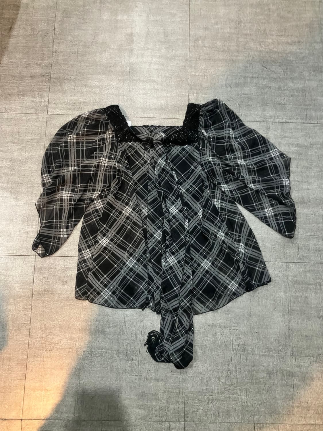 일본빈티지 Tai 하구미모리걸 달천깔페어리 엑시즈팜 타이 케이프블라우스 상품이미지1