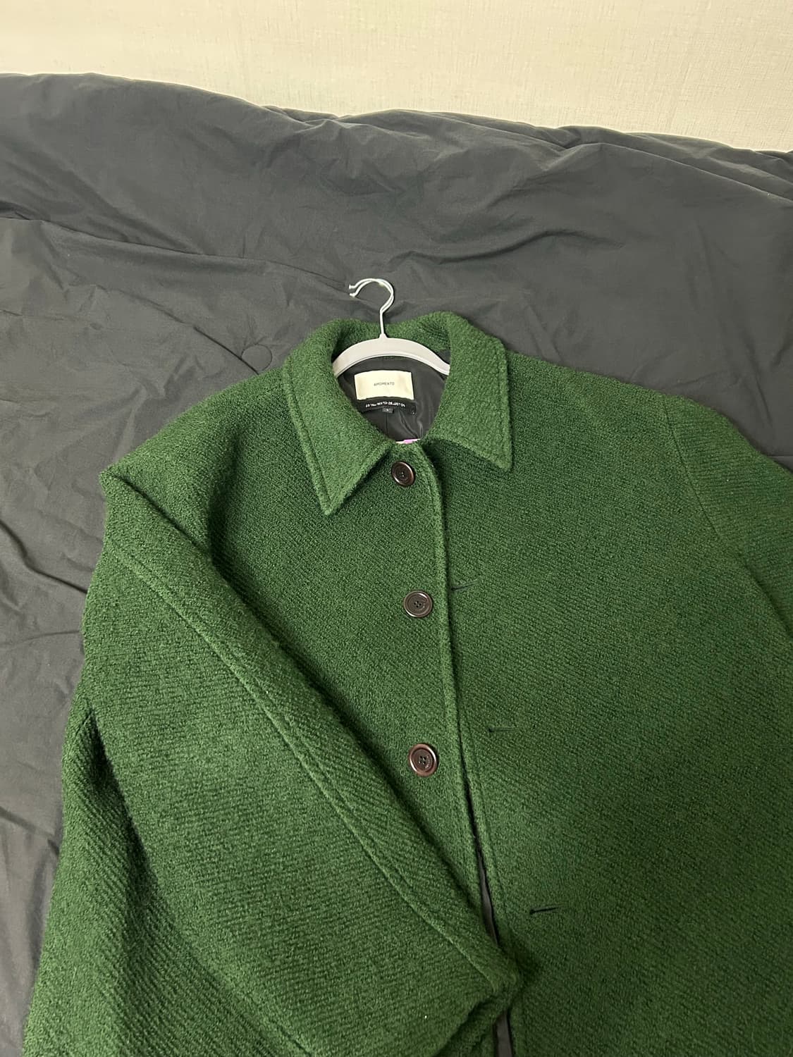 아모멘토 하프코트 그린 L 상품이미지1