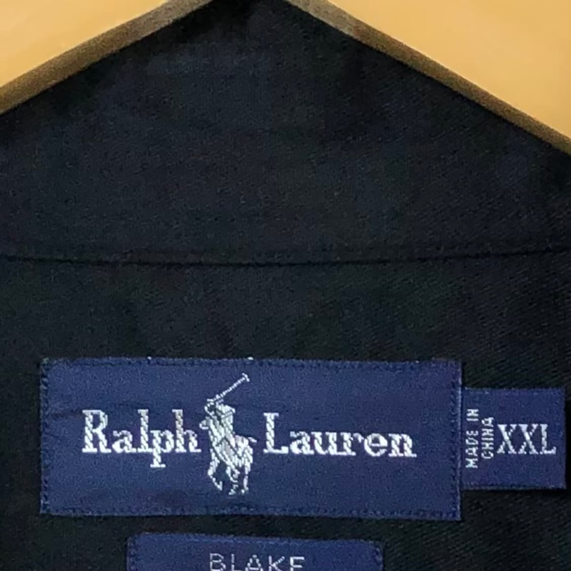 Xxl 폴로 블랙 솔리드코튼 셔츠 상품이미지3