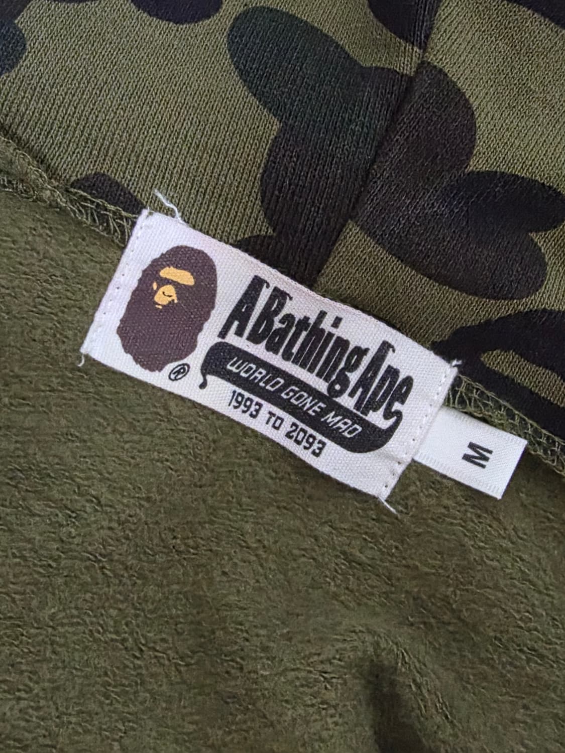 베이프 녹계 후드집업 상품이미지4