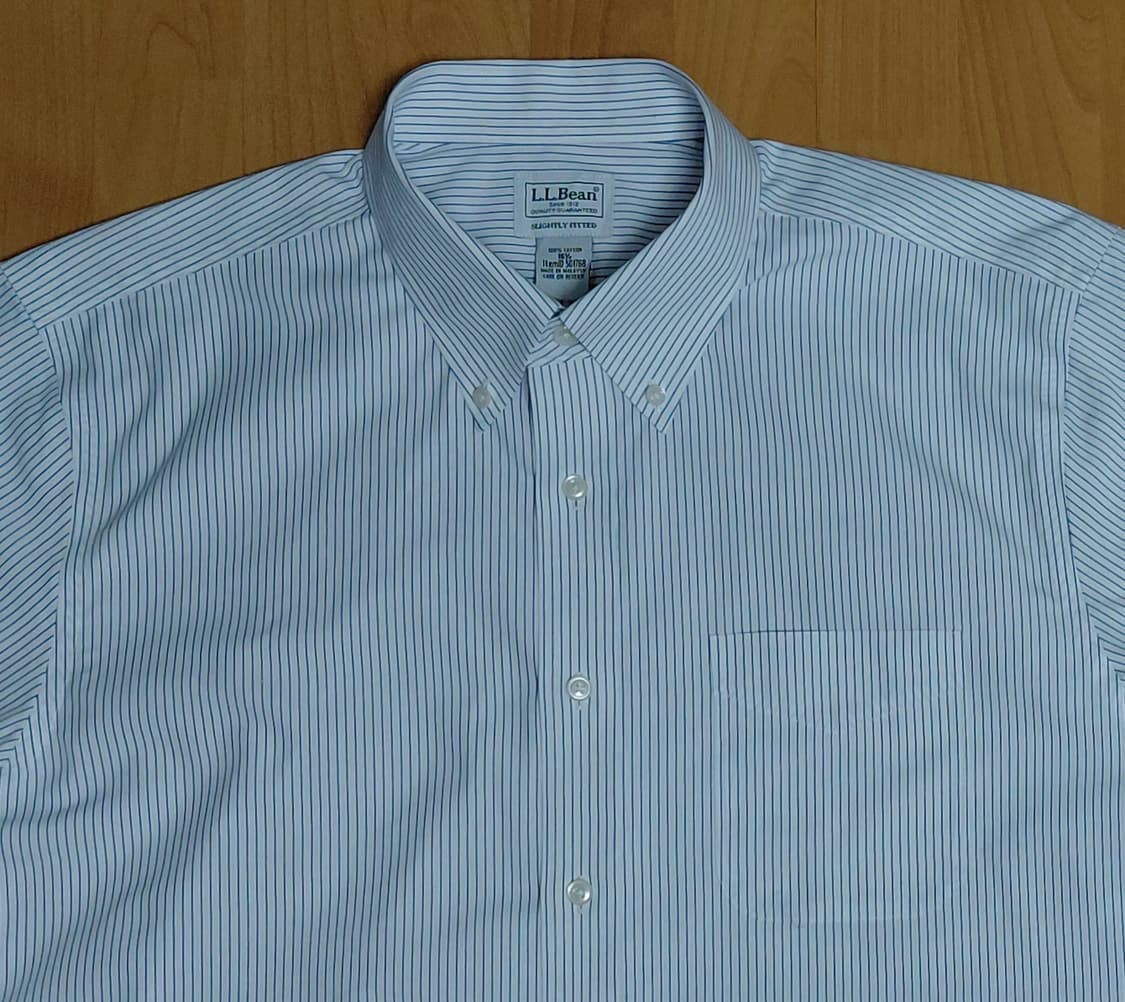 [L.L.Bean] 엘엘빈 핀스트라이프 반팔 셔츠 (16 1/2 사이즈) 상품이미지3