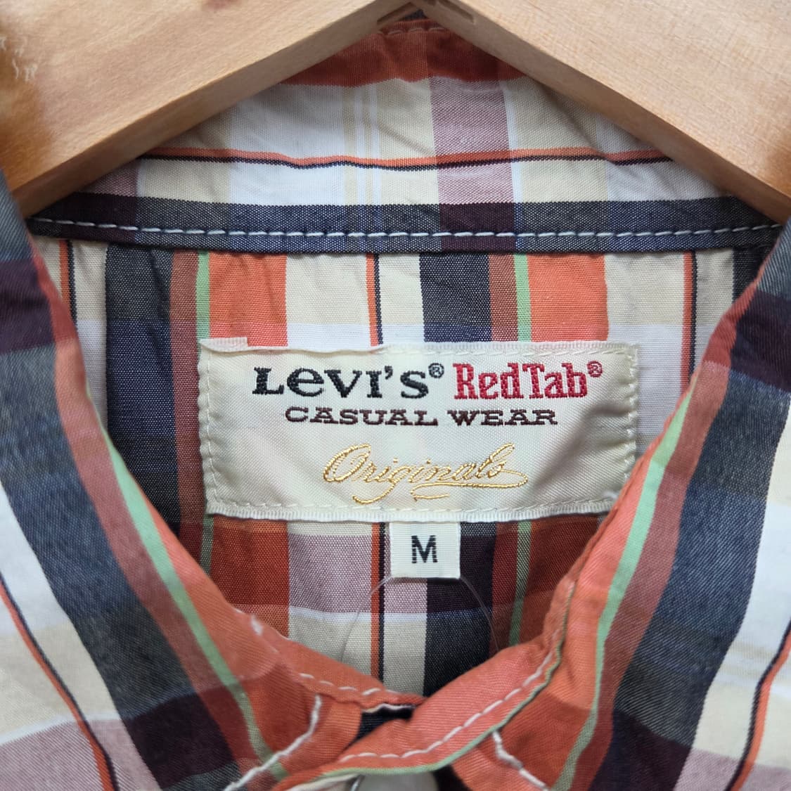 리바이스 체크 반팔 셔츠 남m 상품이미지4