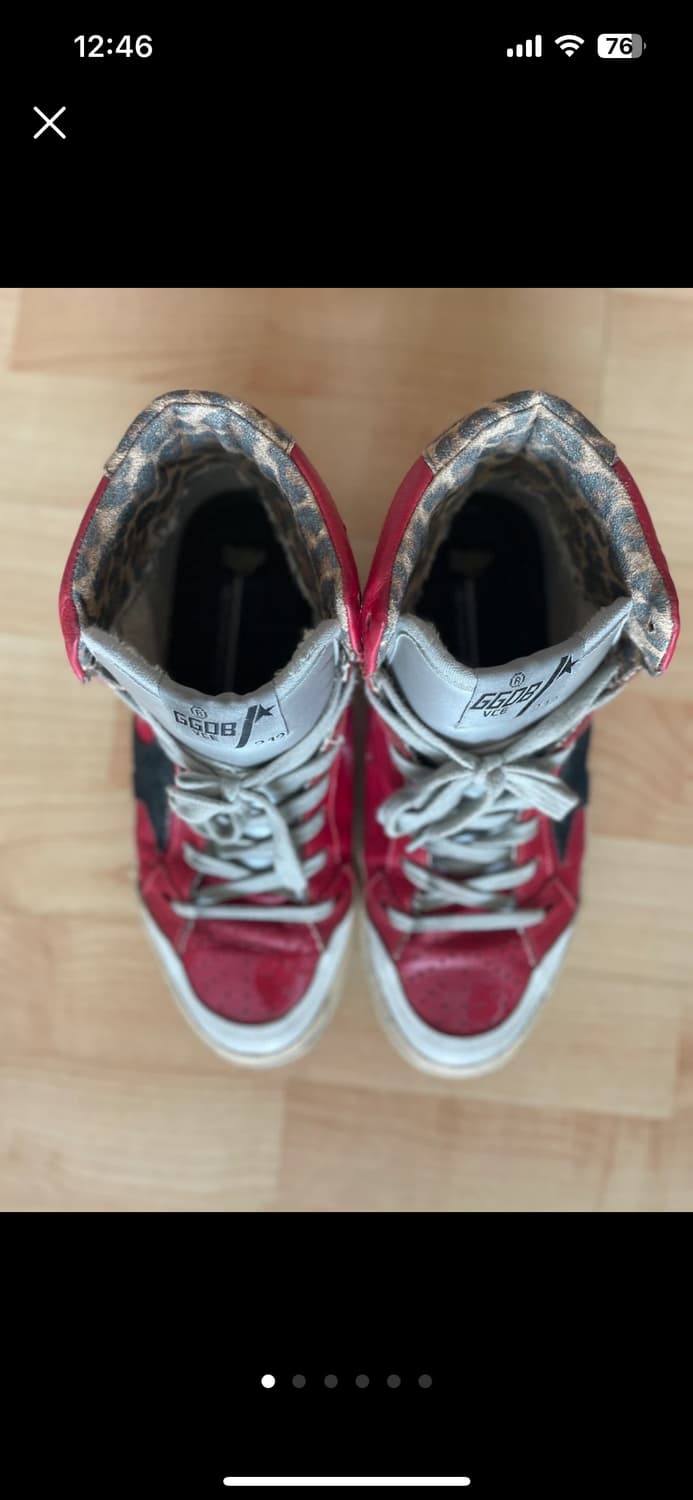 골든구스 2.12 하이탑 스니커즈 레드 상품이미지3