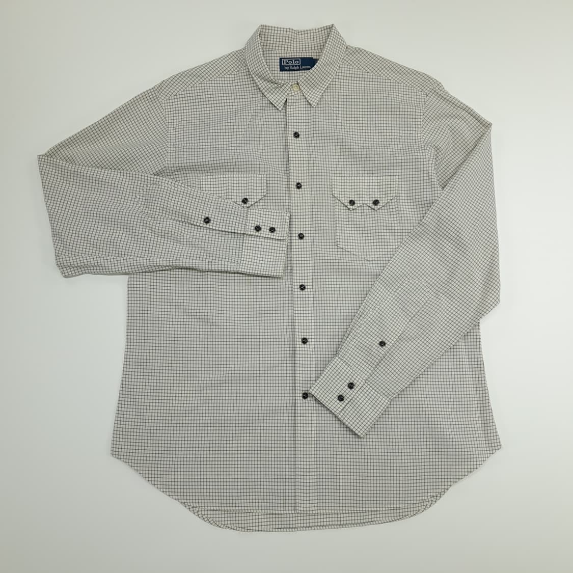 CN694 L 폴로 랄프로렌 모던 웨스턴 체크 긴팔 셔츠 남방 상품이미지2
