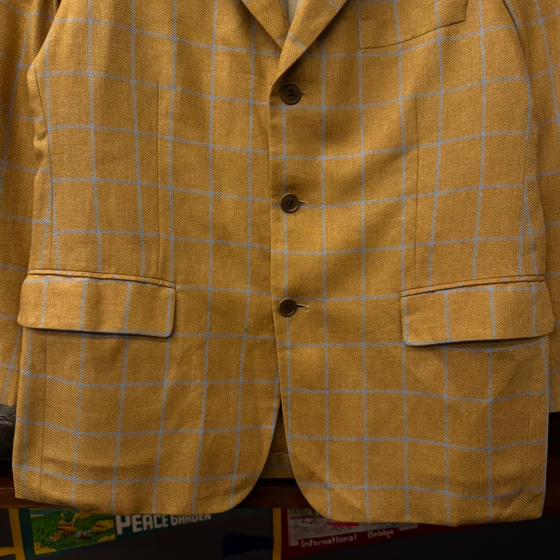 브룩스 브라더스 헤링본 패턴 스포츠 코트 울 클래식 블레이져 상품이미지4