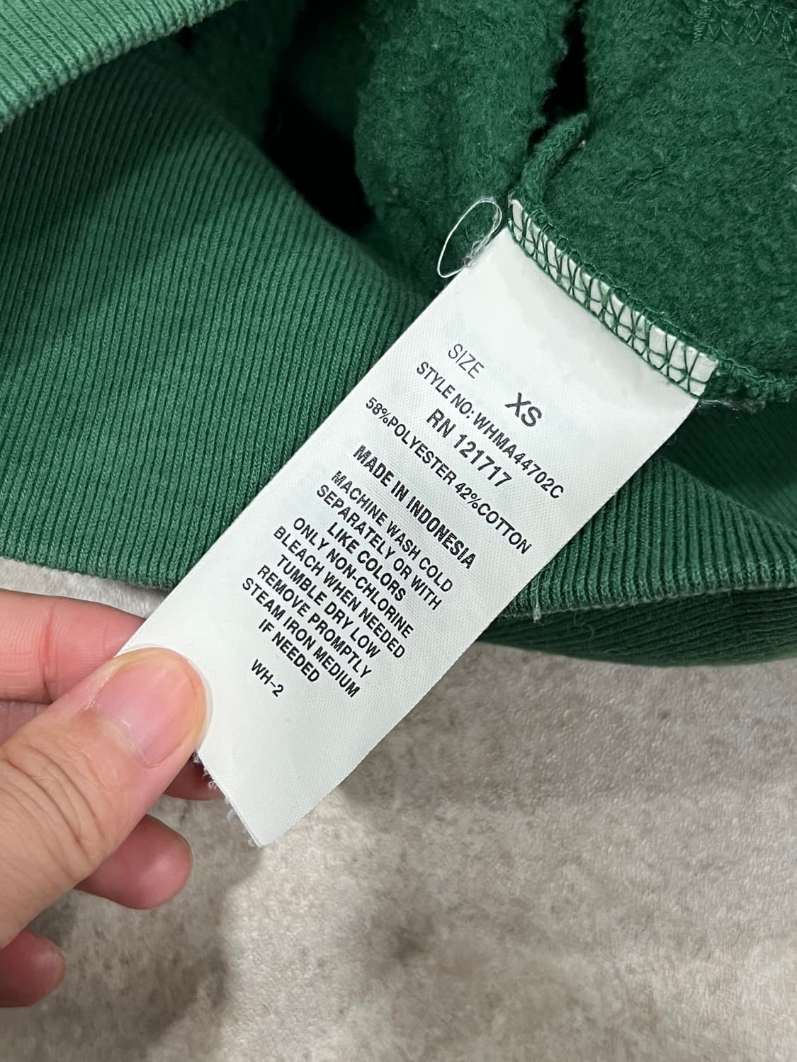 (S) 후아유 우먼스 패치로고 후드집업 그린/오렌지 상품이미지6