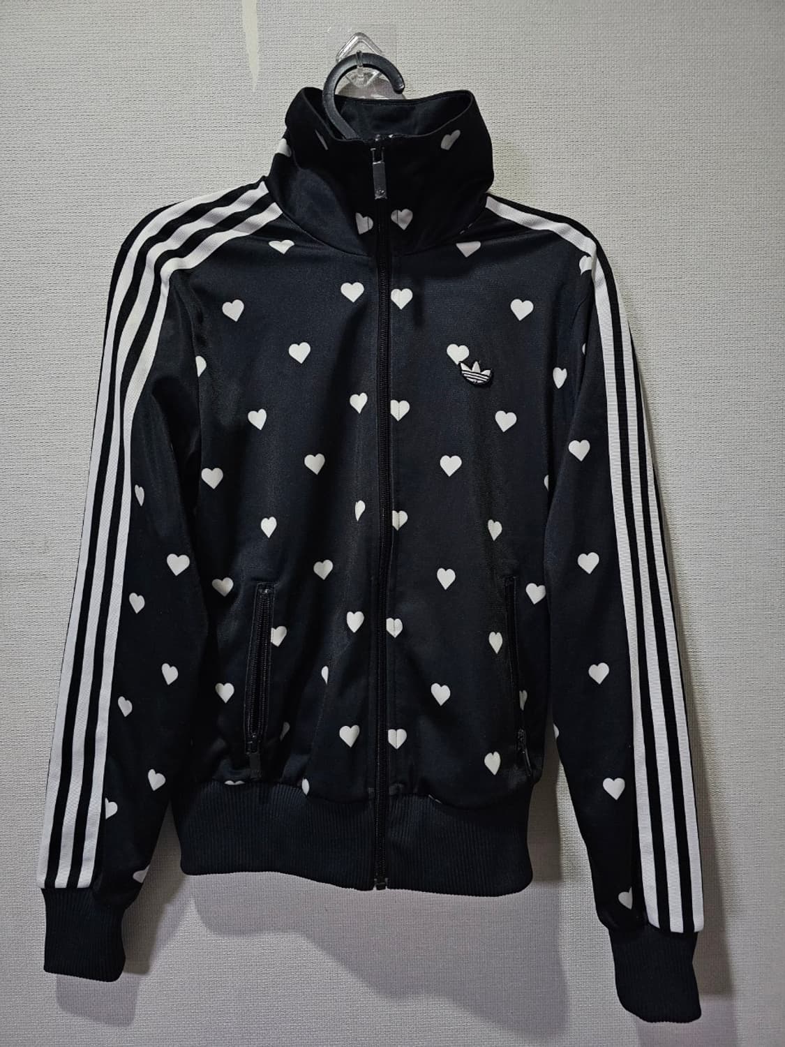 아디다스 여자 하트 도트 하트 땡땡이 트랙탑 져지집업 90 / S 상품이미지1