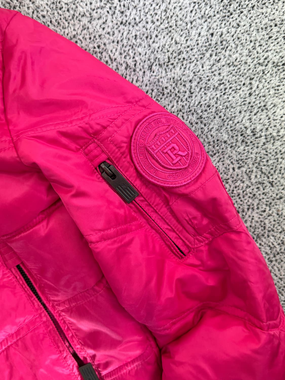 핑크 갸루 퍼 다운자켓 상품이미지3