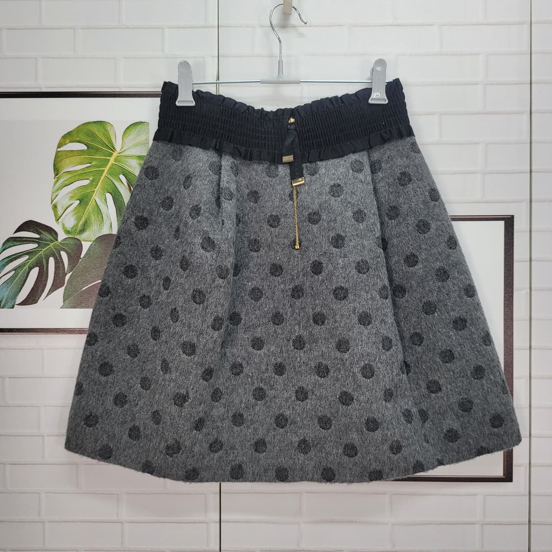 한섬 버드 도트 미니 스커트 55사이즈 새상품급 상품이미지1