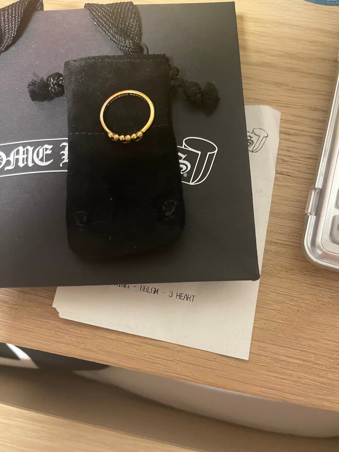 크롬하츠 22k 쓰리하트링 US 8호(17-18호) 상품이미지9