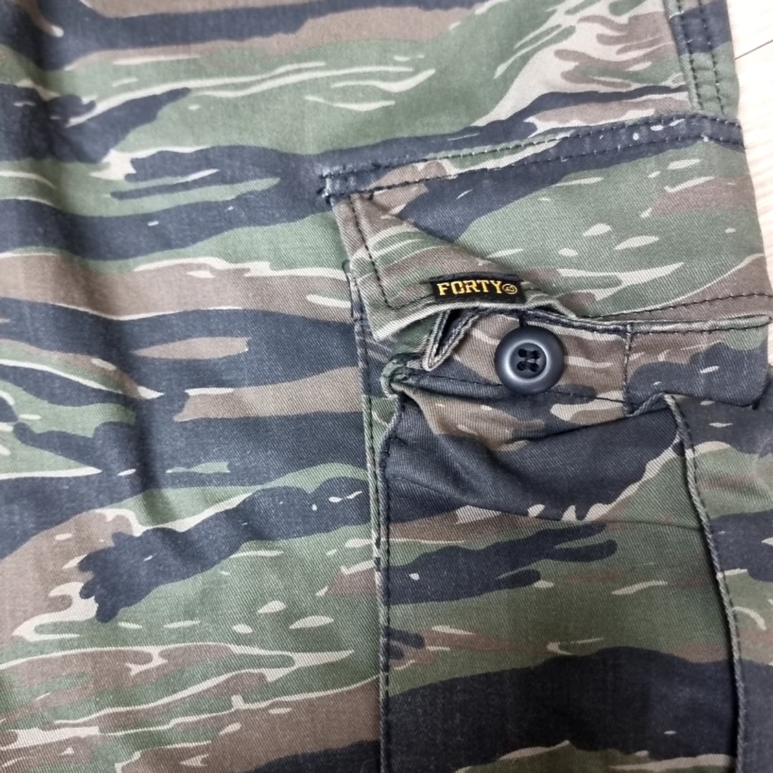 Forty Fine Clothing 카고 반바지 카모카키색 배색(30) 상품이미지5