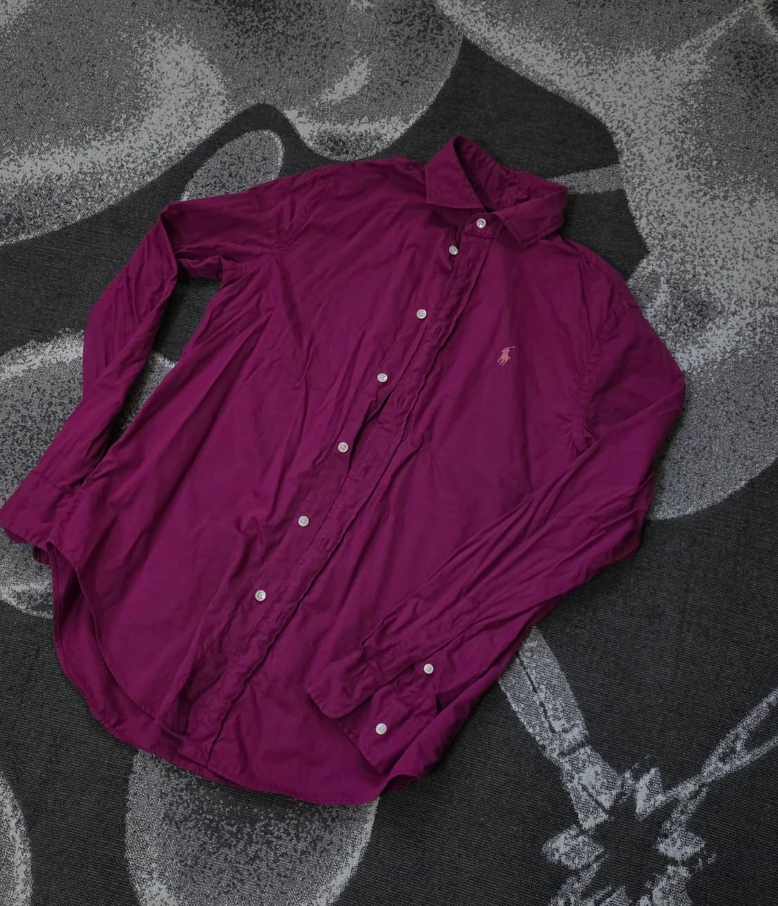 폴로 랄프로렌 가먼트다잉 여성용 셔츠  55 (포도 컬러) 상품이미지3