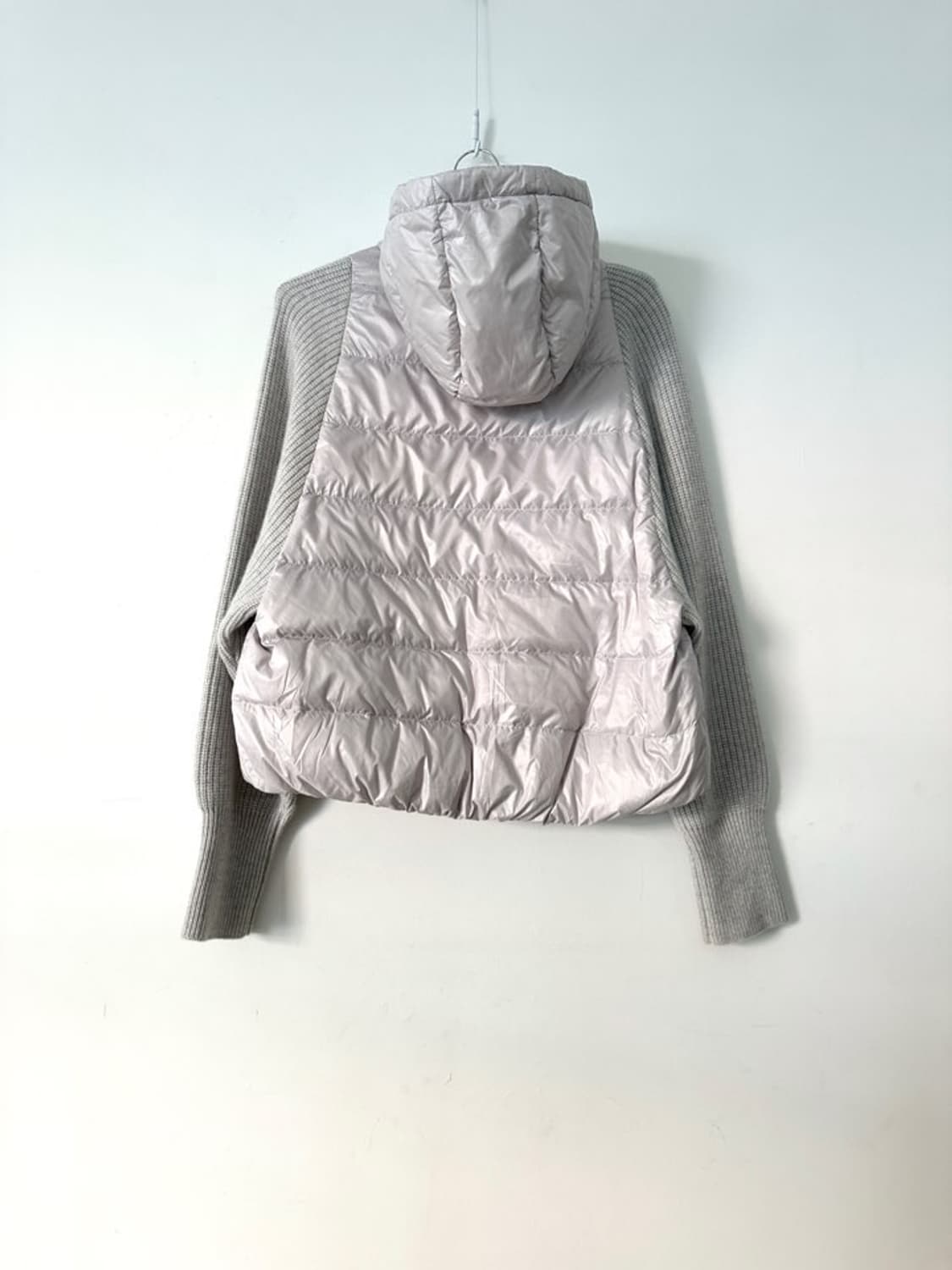 Warm hoody knit padding / light grey 상품이미지5