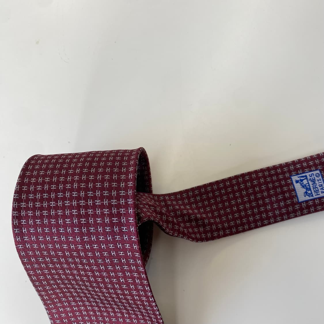에르메스 모노그램 넥타이 정품 명품(HERMES)8.3cm 상품이미지5