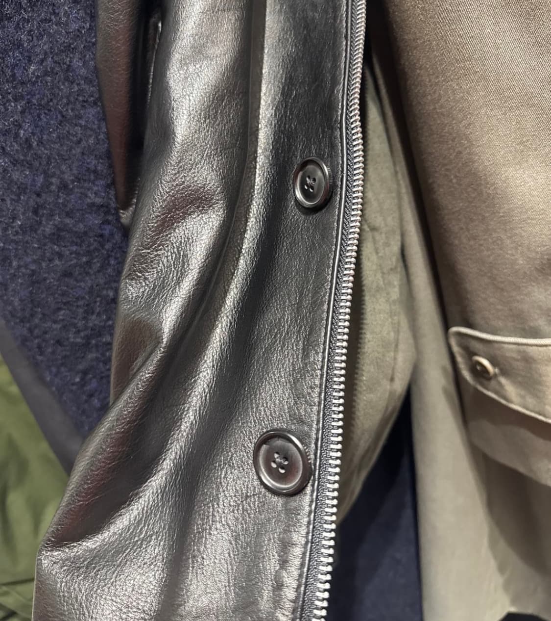 [105] 제이크루 블랙 카우하이드 2WAY ZIP 자켓 상품이미지2