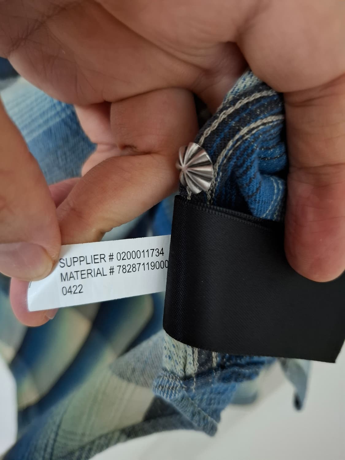 XL RRL 더블알엘 플래드 트윌 블루 체크 웨스턴 셔츠 상품이미지7