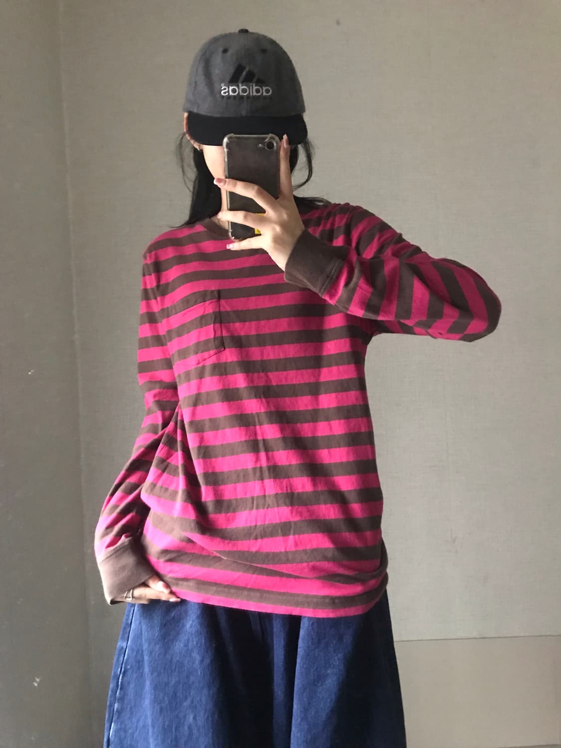 스투시 핑크브라운 스트라이프 롱슬리브 상품이미지6