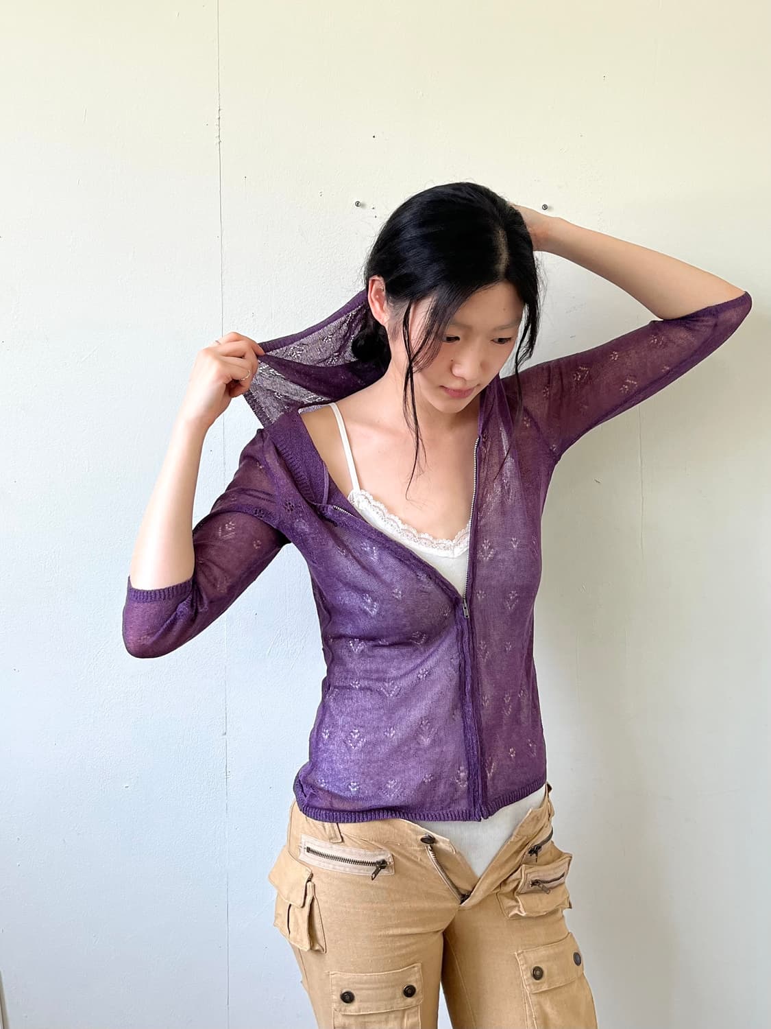 LAISSE PASSE 실루엣 후드집업 상품이미지4