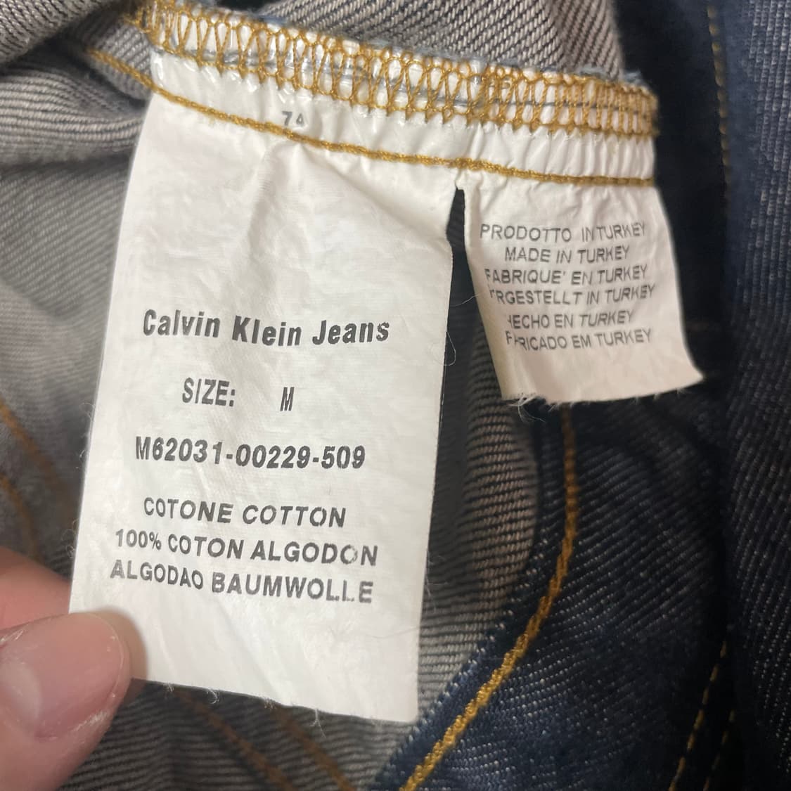 CK 미니로고 데님 트러커 자켓 M 상품이미지5