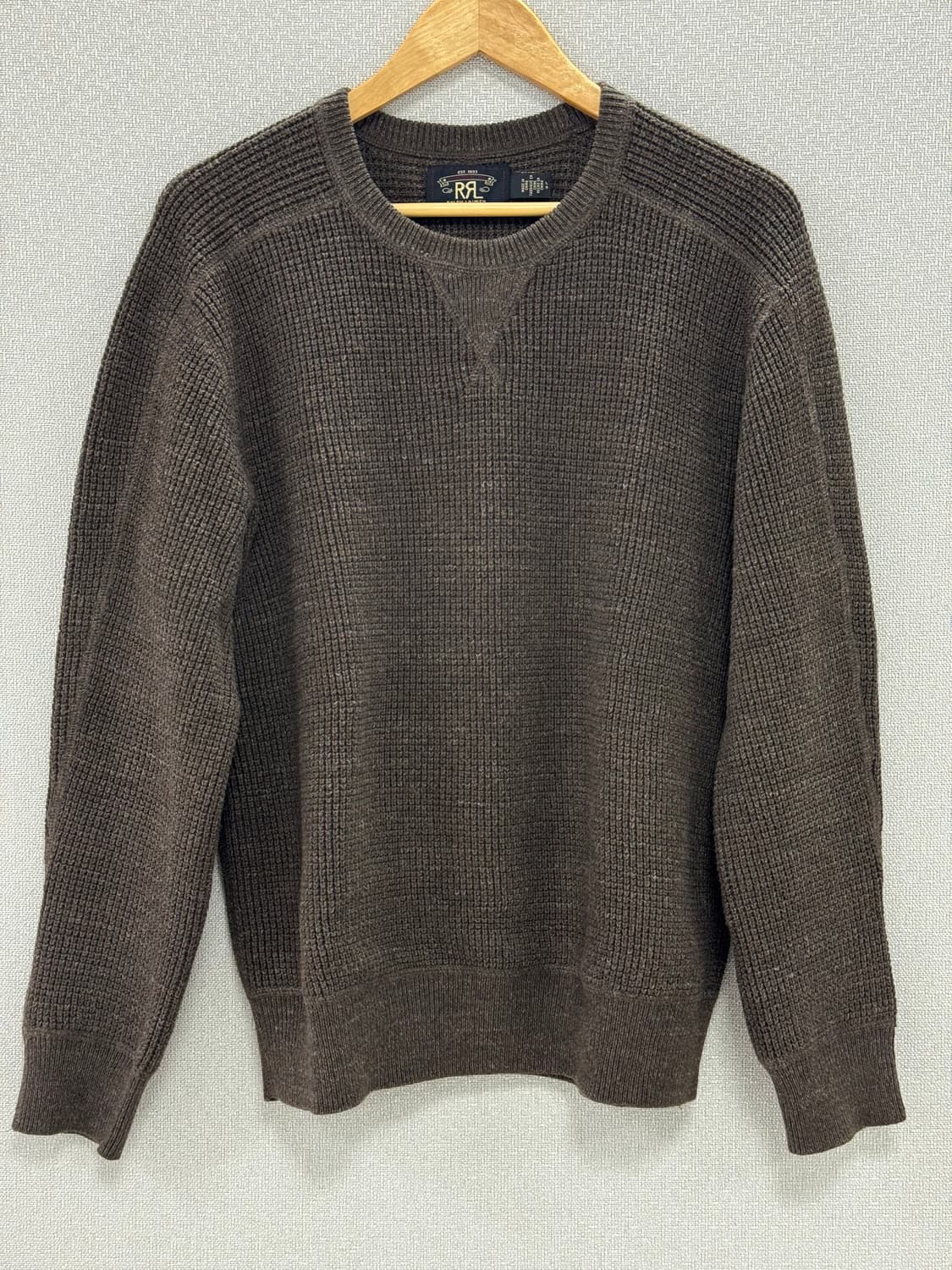 더블알엘 와플 니트 코튼 울 스웨터 / L 상품이미지1