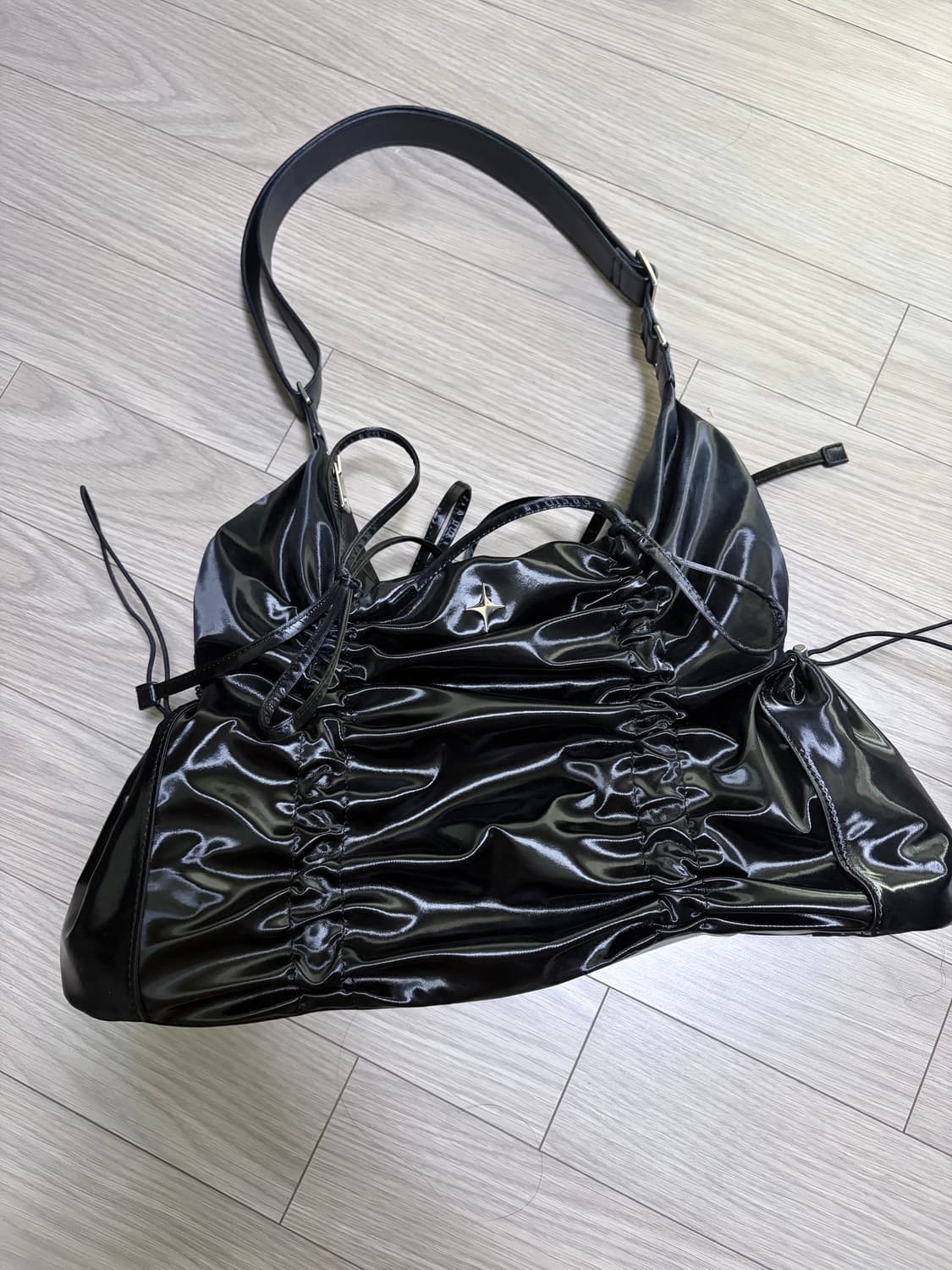 String ribbon large hobo bag Glossy 상품이미지3