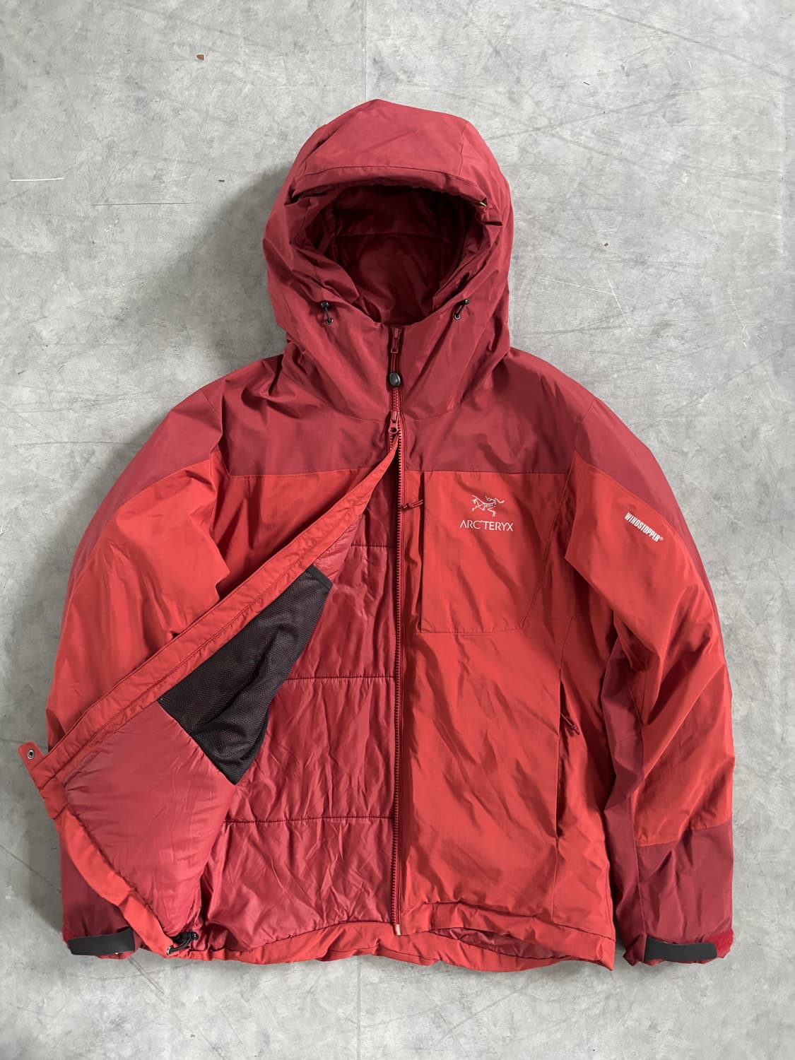 Arcteryx 아크테릭스 버건디 윈드스토퍼 후드 자켓 상품이미지5