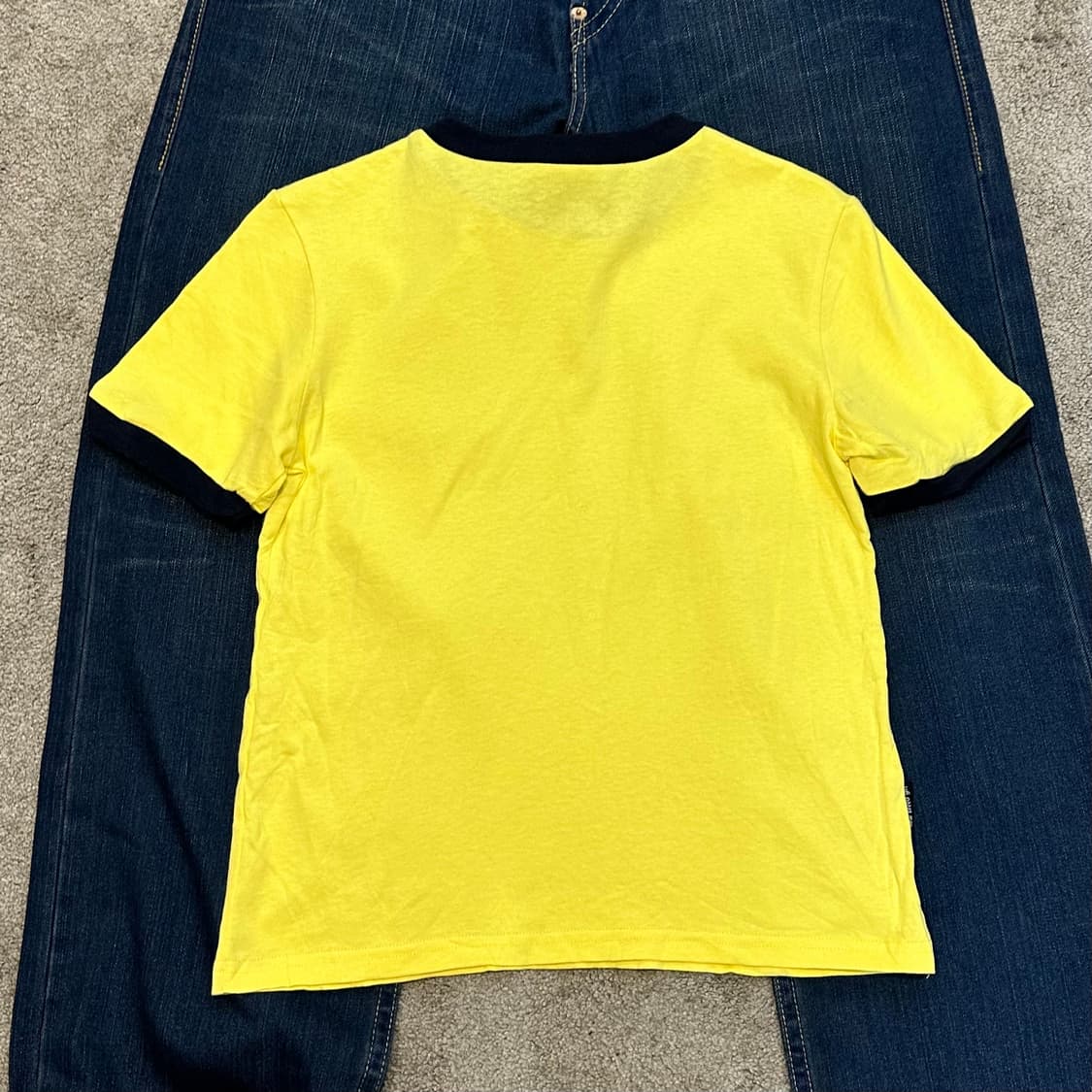 빈티지 옐로우 샤크 링거 반팔티M 상품이미지5