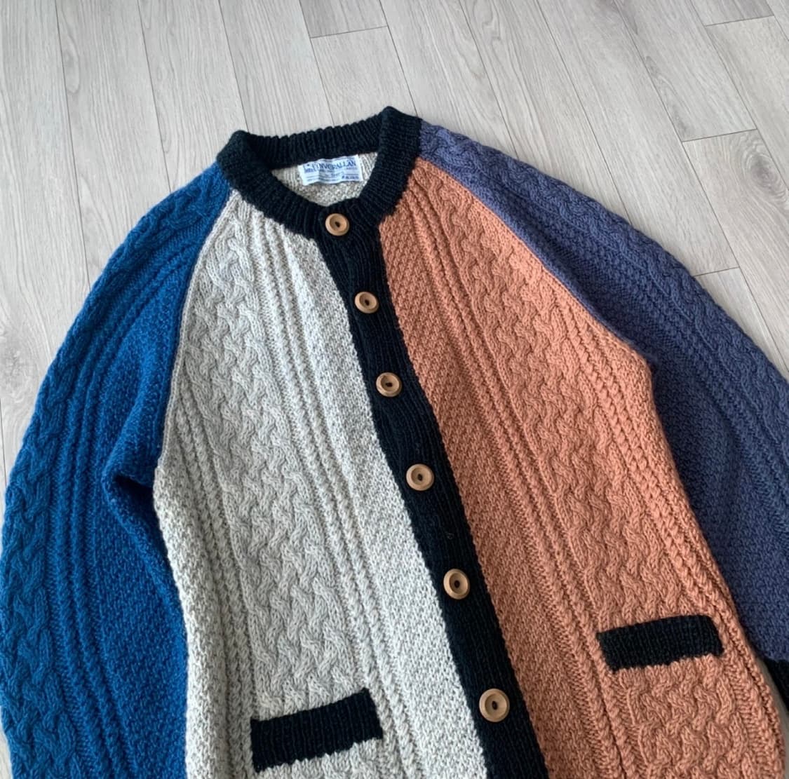 인버알란 크레이지 패턴 가디건 스코틀랜드 울 상품이미지2