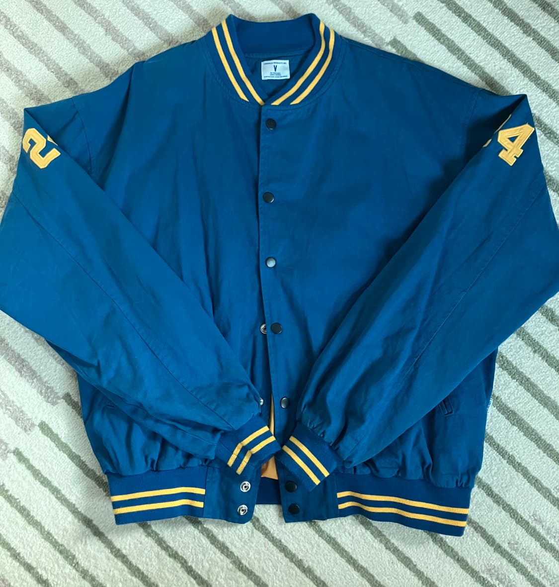 롱바케이션 롱바케 바시티 자켓 블루 V 상품이미지1