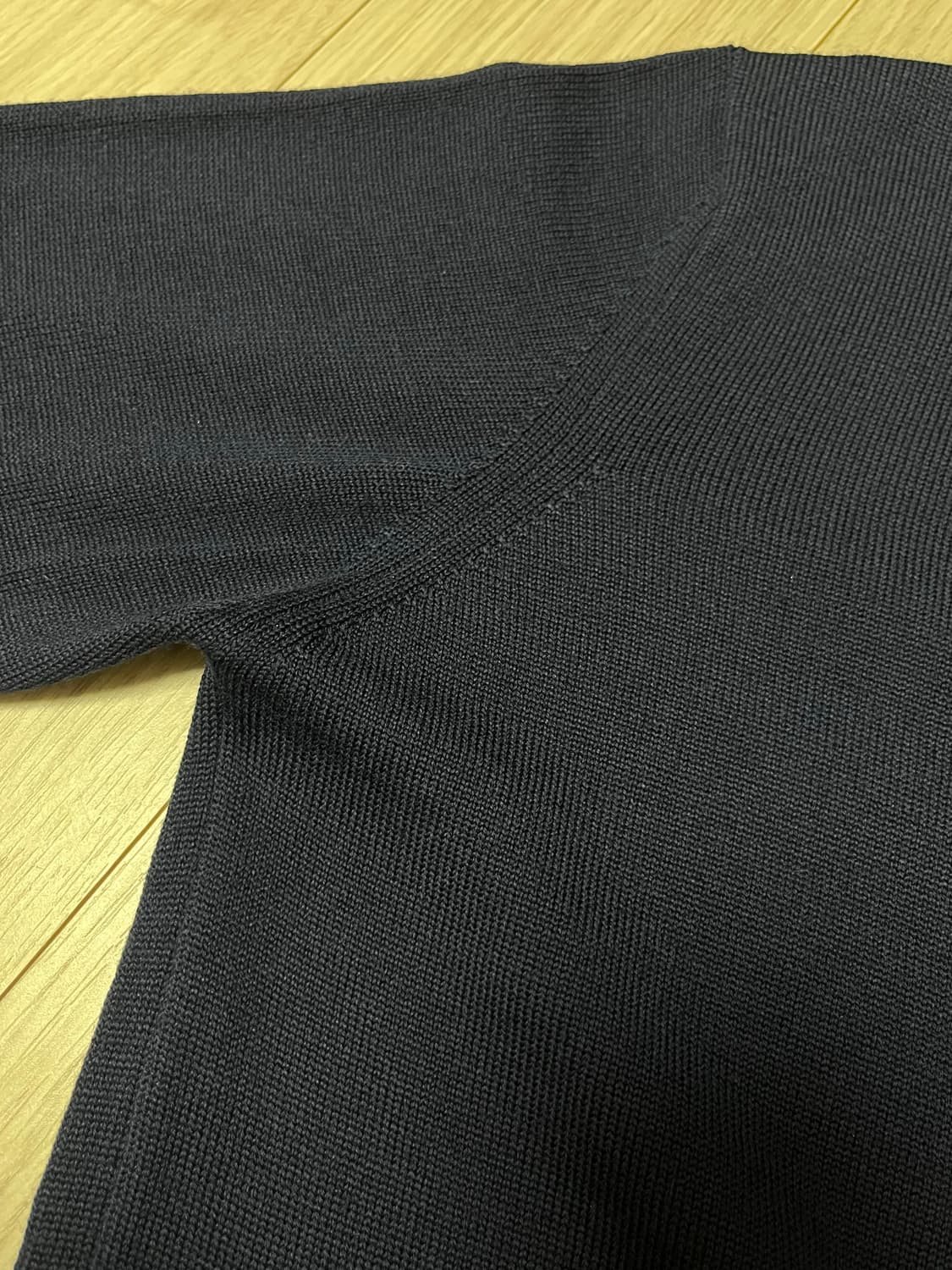 (W, 기장수선) 메종 키츠네 라운드넥 가디건 네이비 S 상품이미지5