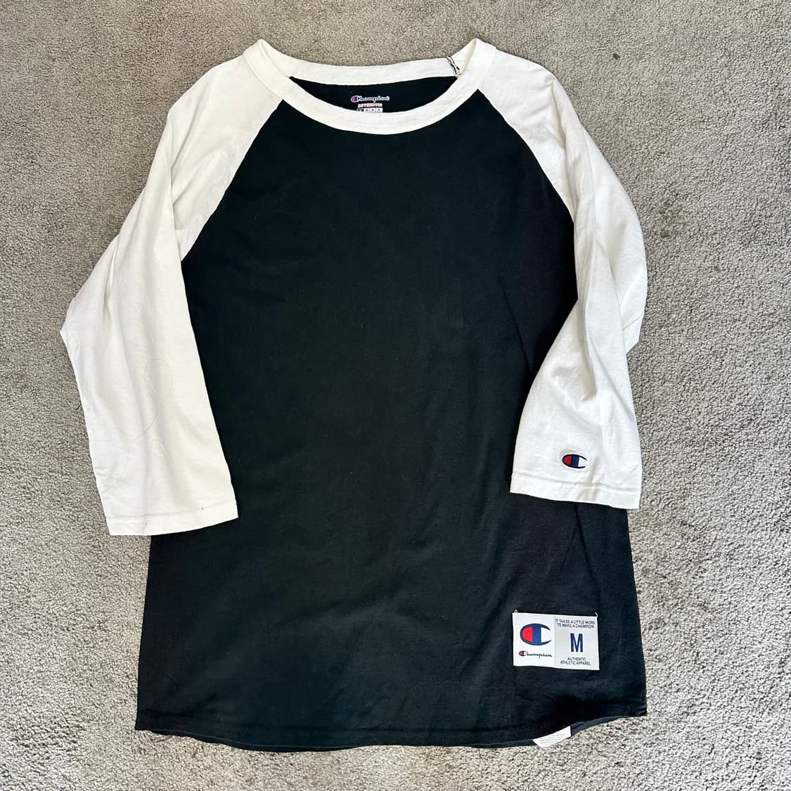 챔피온 레글런 3/4 7부 슬리브 티셔츠M 상품이미지1