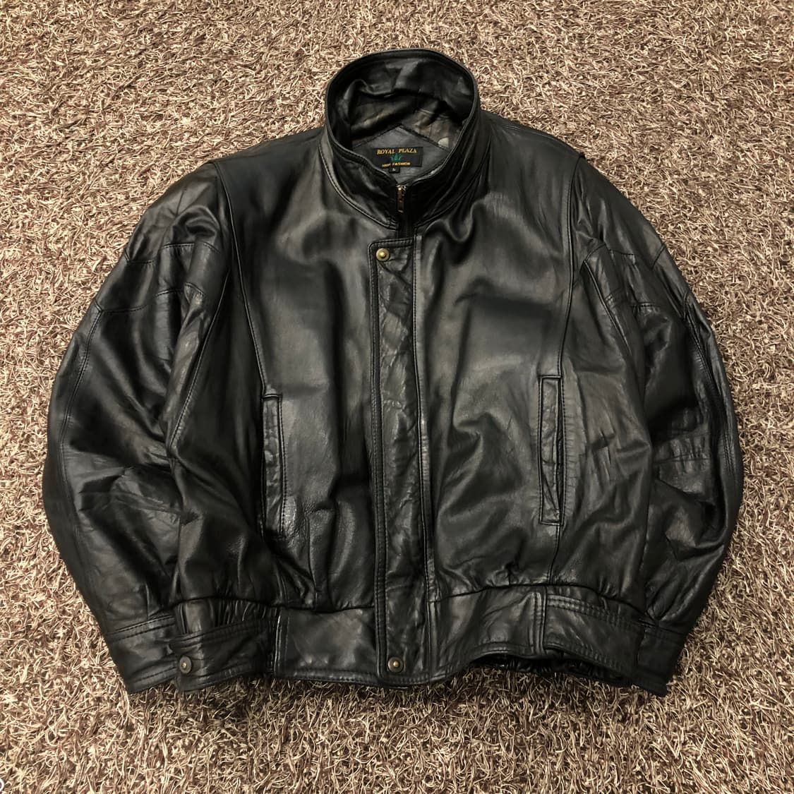 빈티지 레더 봄버 가죽 자켓 상품이미지1