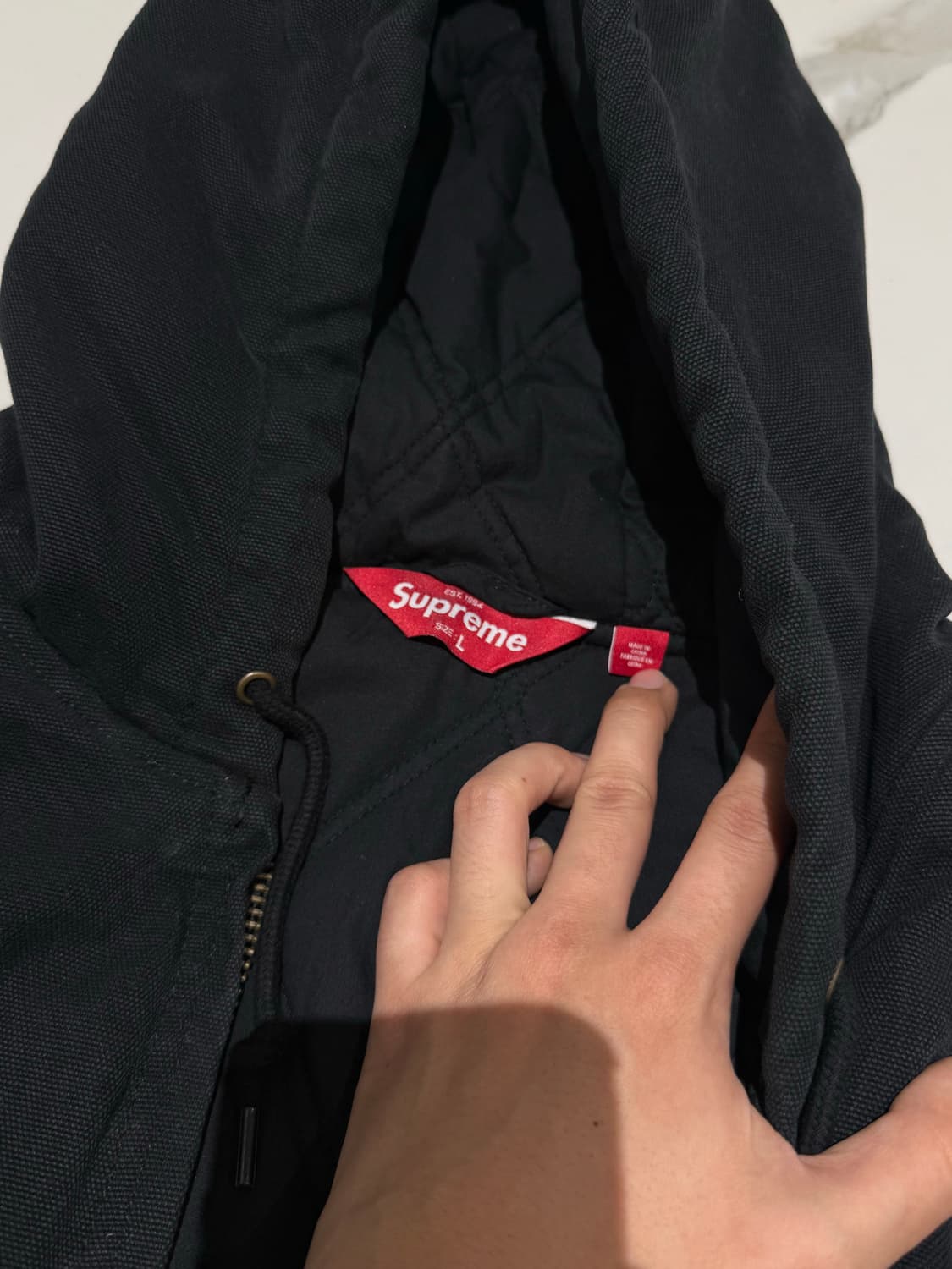 슈프림 24FW 후디드 워크 자켓 L 상품이미지5