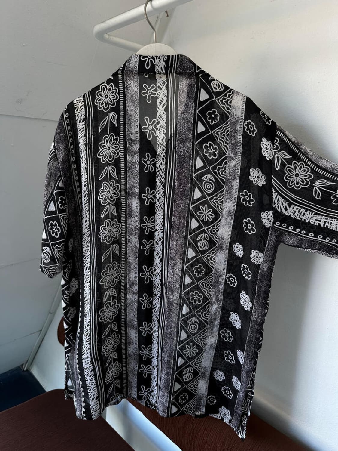 High count poly design H/S blouse shirt 상품이미지7