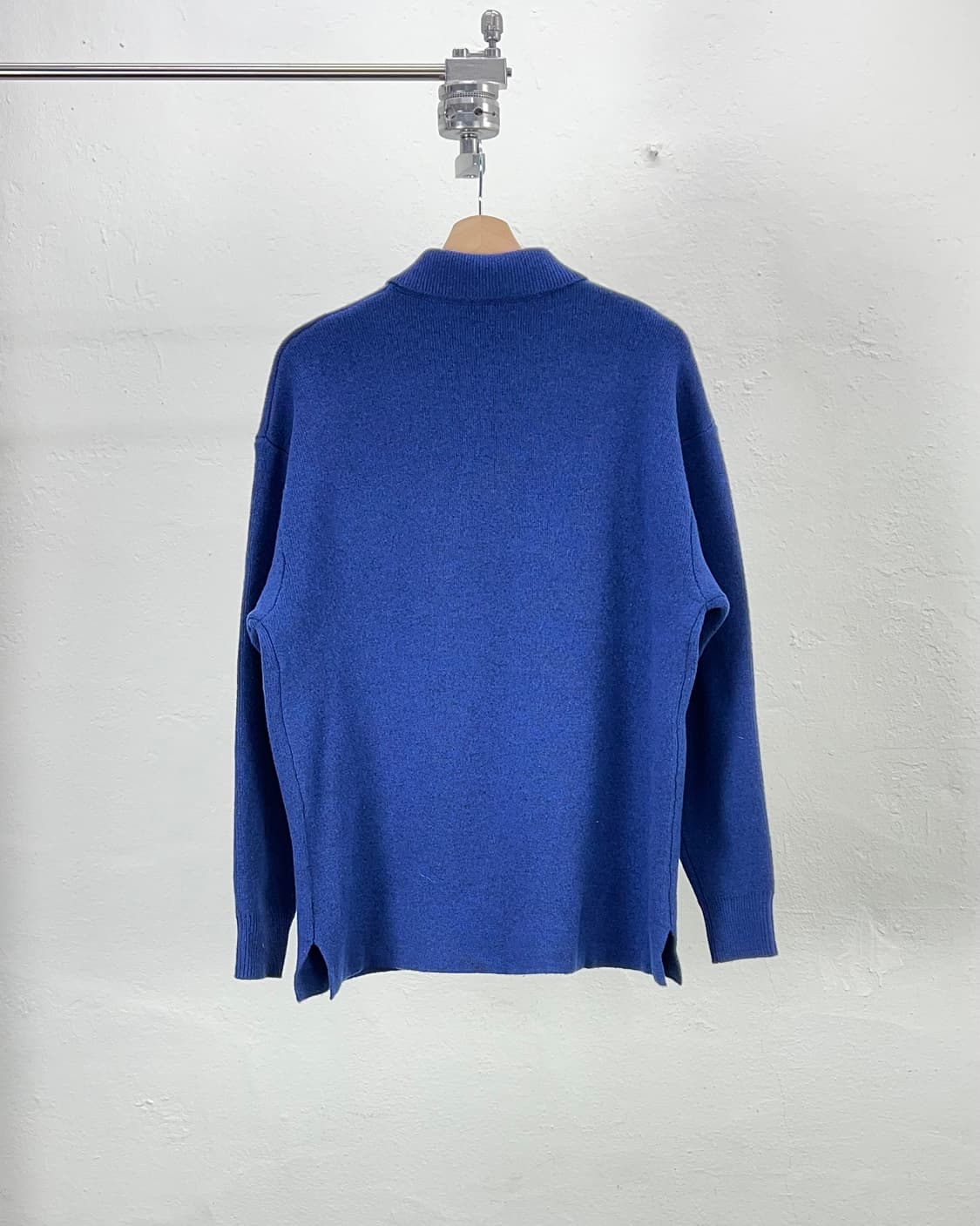 이자벨마랑 에뚜왈 딥 블루 하프 버튼 카라 폴로 울 니트 스웨터 셔츠 상품이미지6