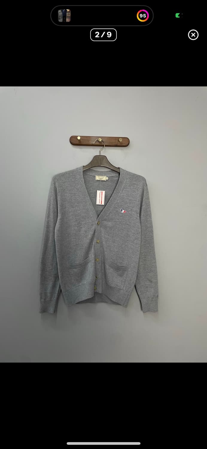 메종키츠네 폭스패치 그레이 가디건 A3590 상품이미지2