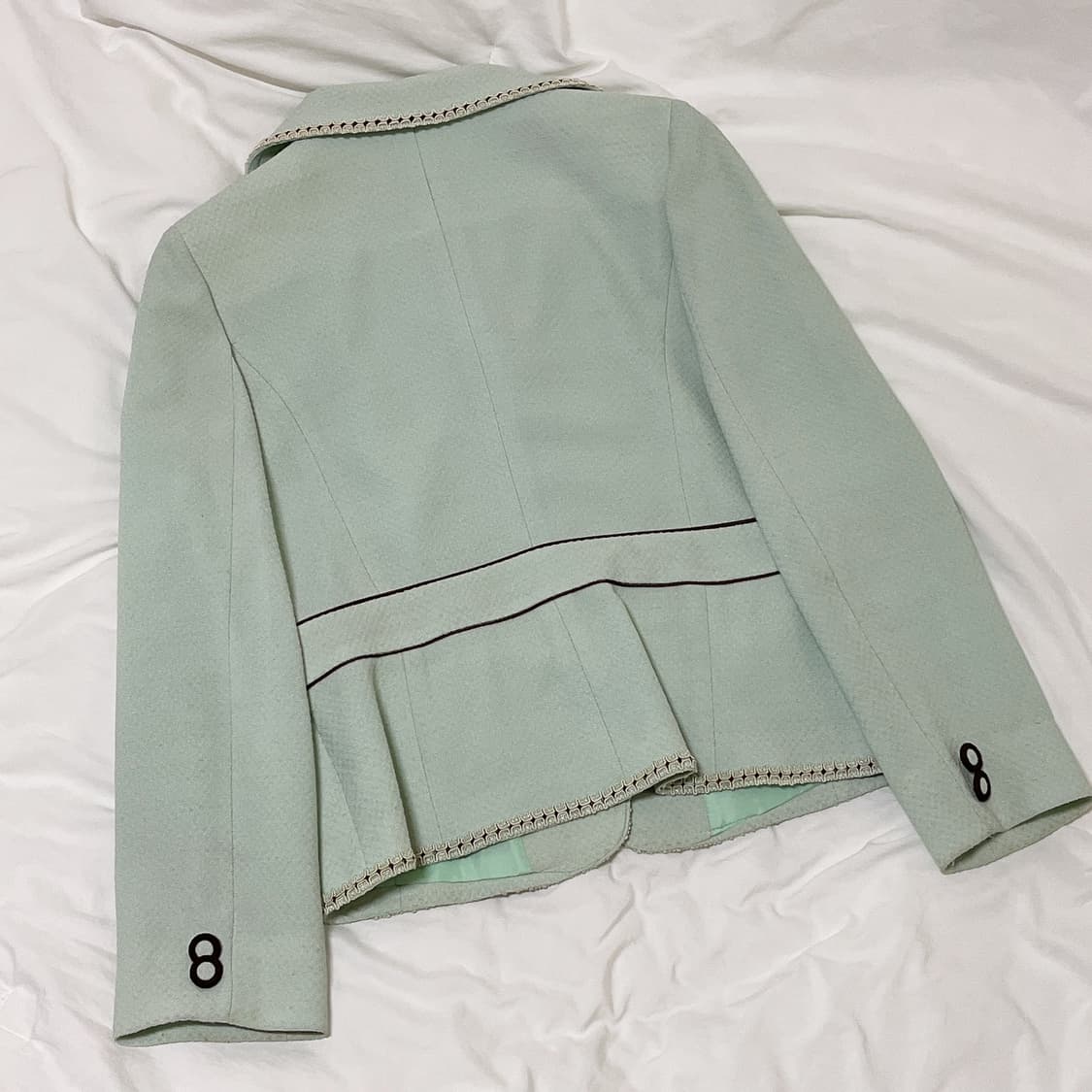 빈티지 ) 민트초코 트위드자켓 상품이미지4