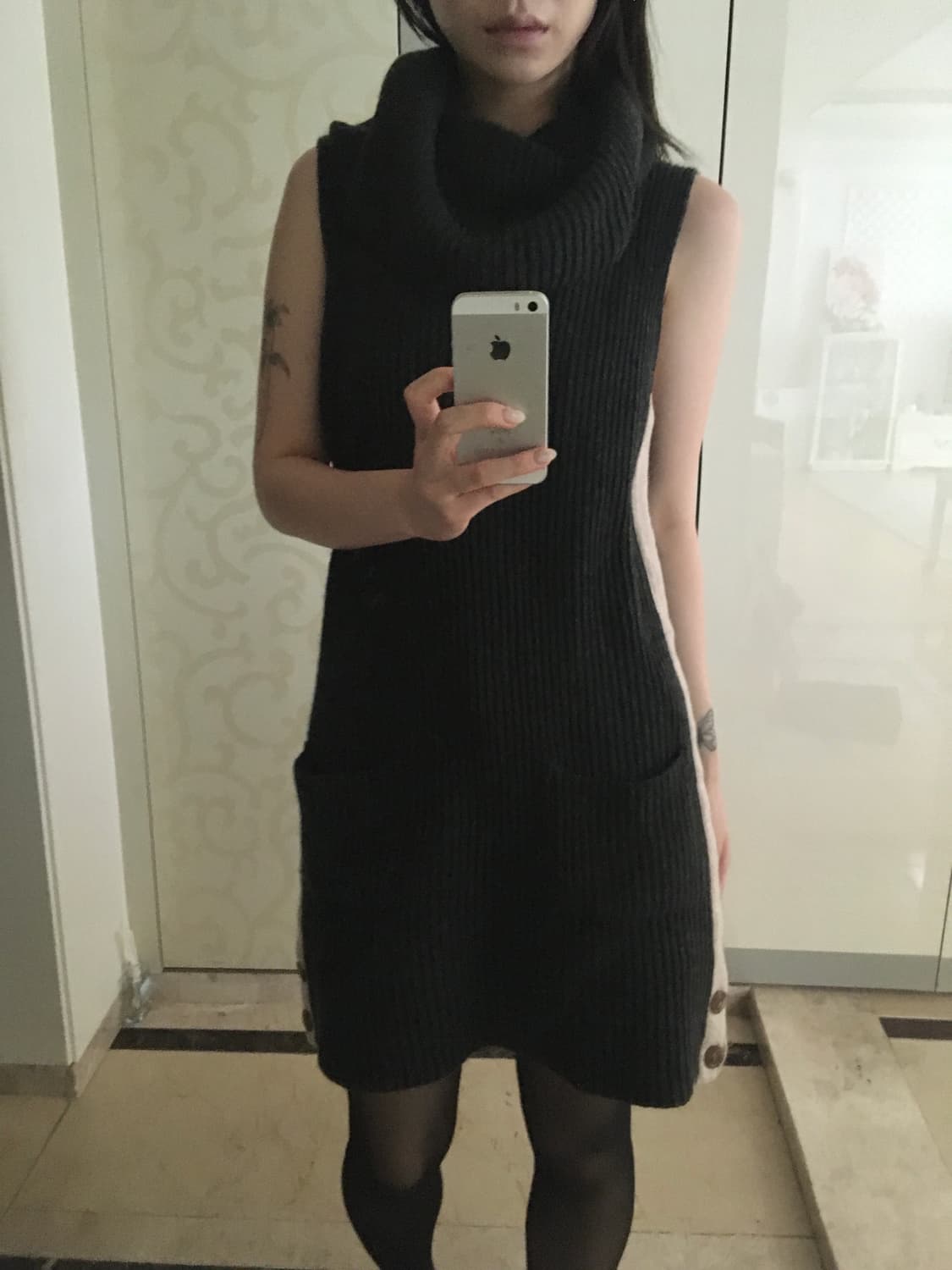 Wool trimming big turtle knit vest 상품이미지1