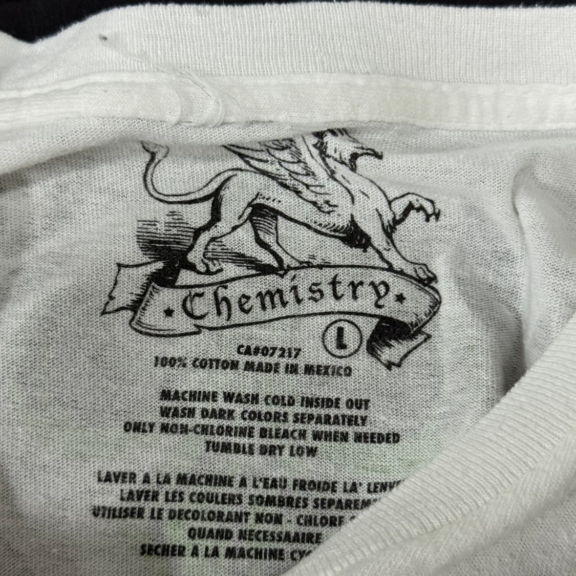 Chemistry 풀 프린팅 락 고스 펑크 반팔 티셔츠 상품이미지6