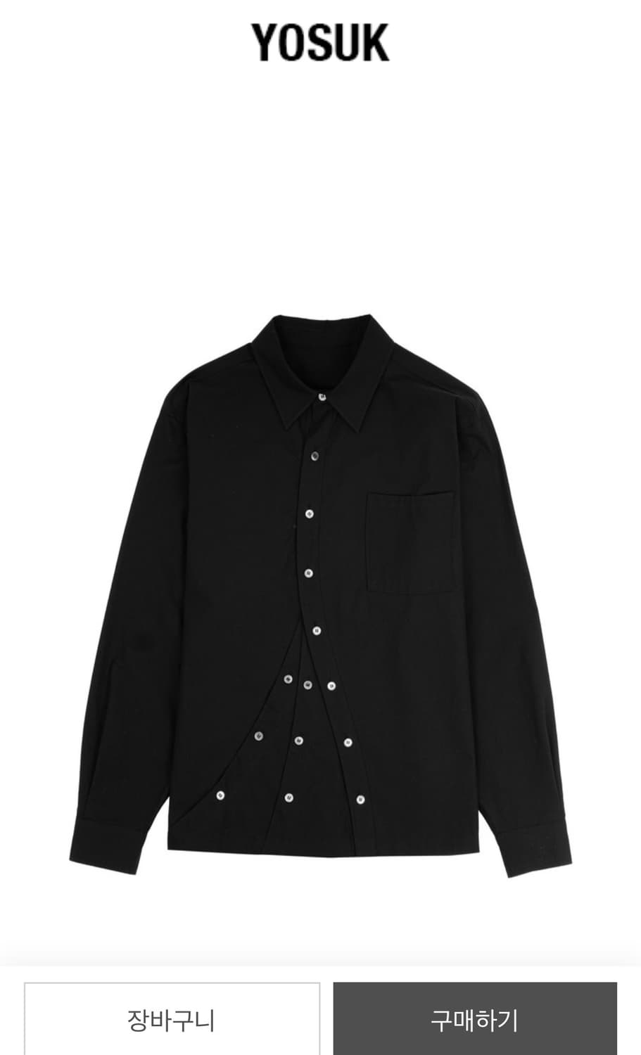 YOSUK 3 wave shirts(Black) 2사이즈 상품이미지1