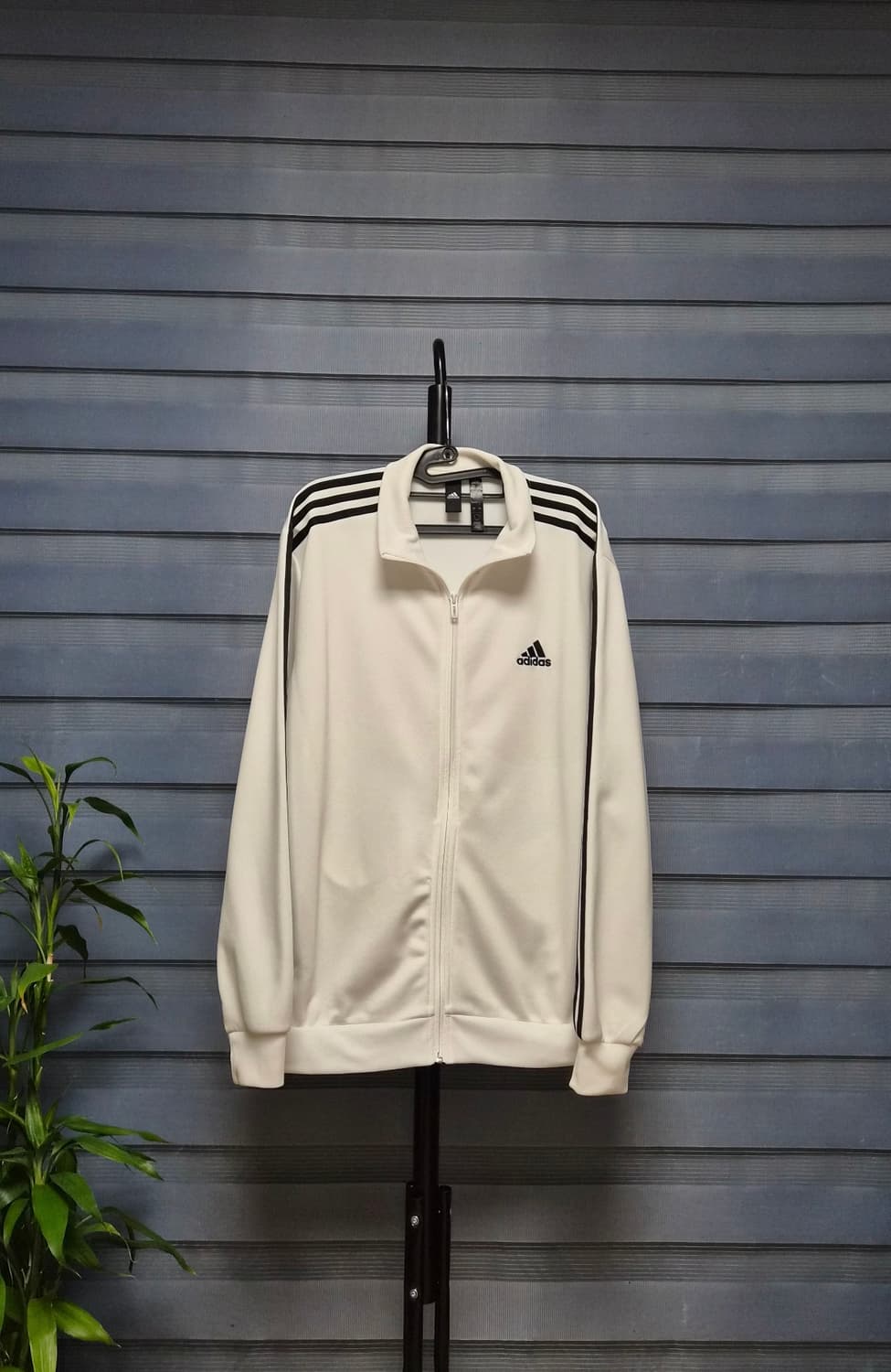 아디다스 트랙탑  흰색 져지 L 남여공용 상품이미지1
