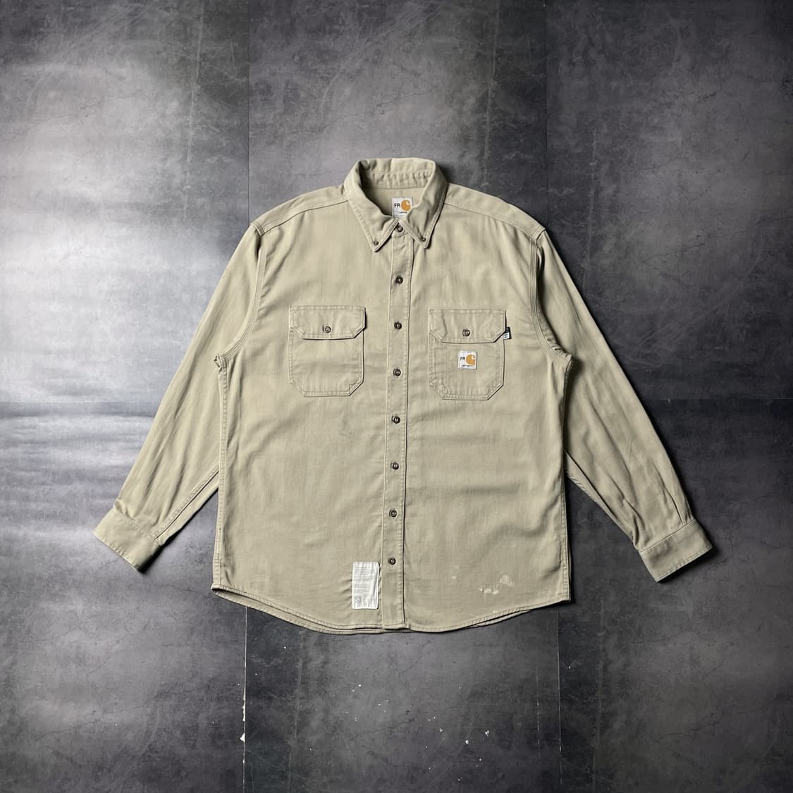 CARHARTT 칼하트 빈티지 베이지 플랩포켓 워크 셔츠 A00883 상품이미지1
