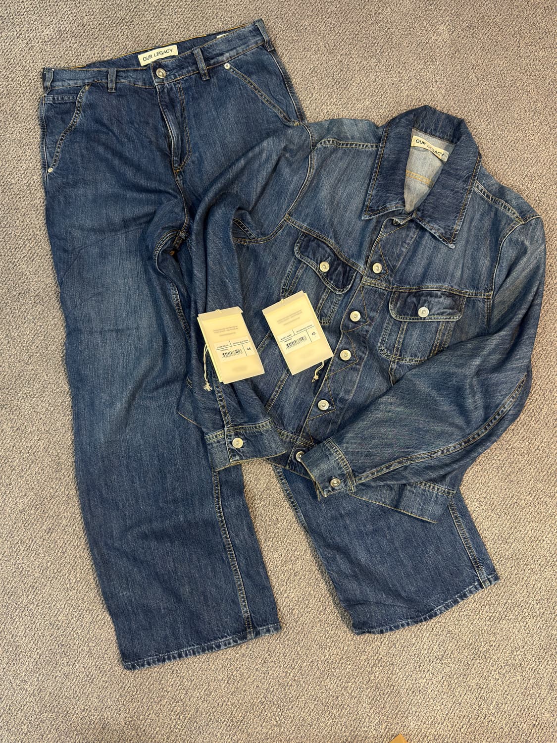 아워레가시 데님 셋업 재킷 48 팬츠 46 상품이미지1