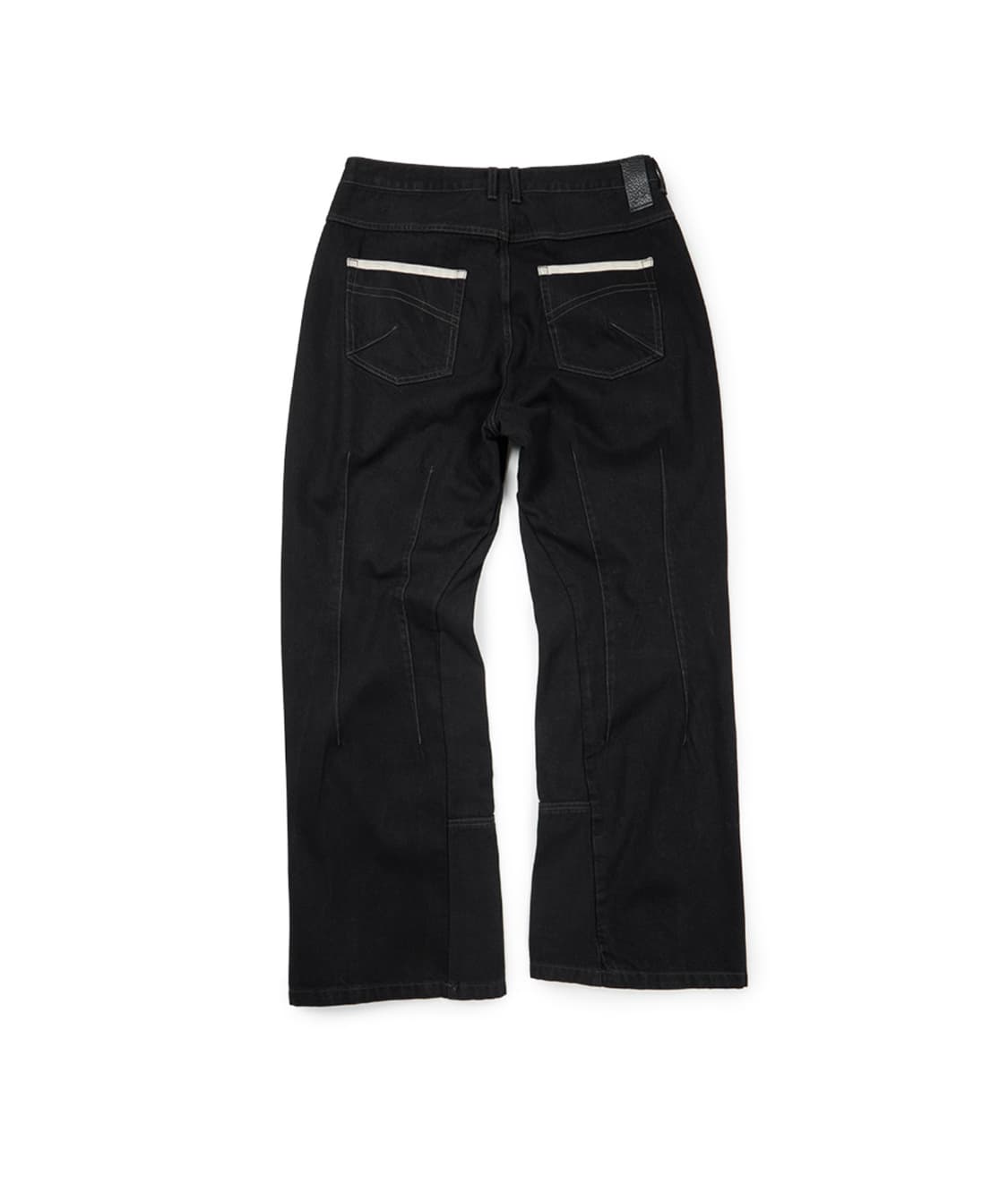 ETCE curved panel denim pants 2.0 black 상품이미지2