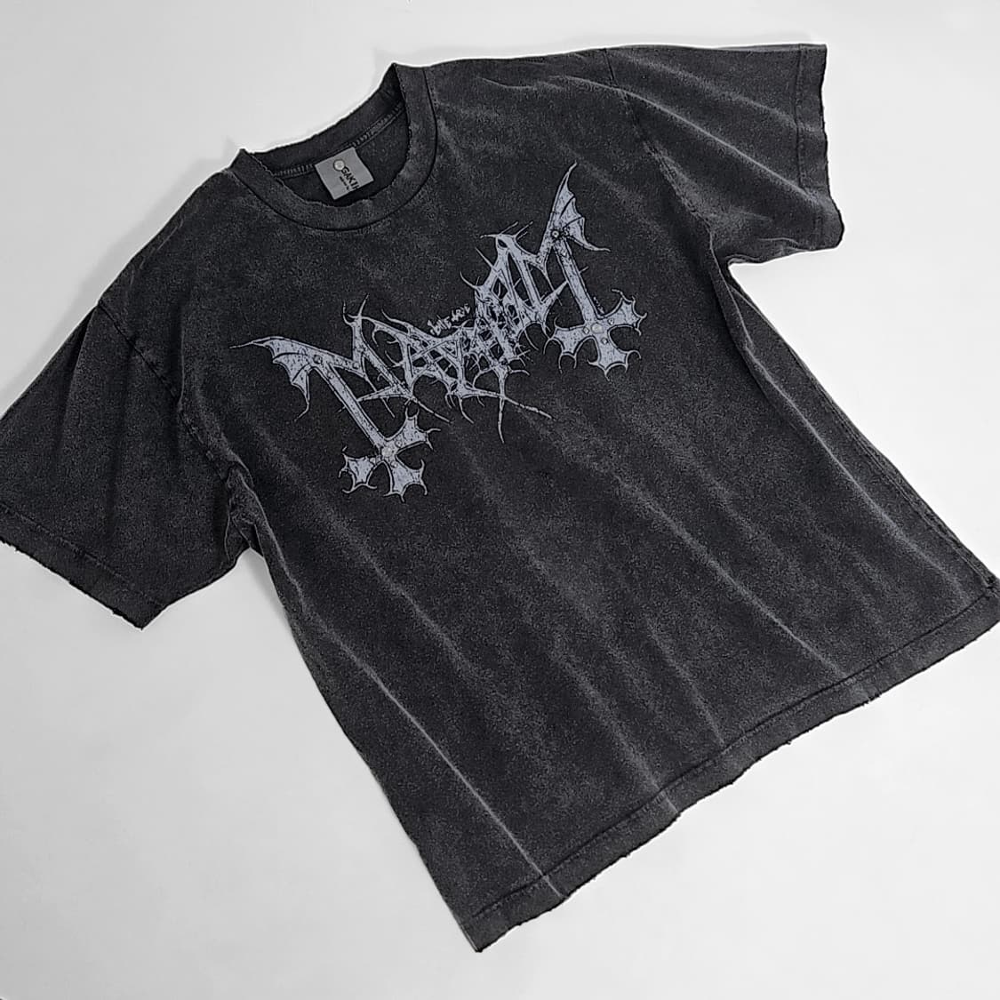 Mayhem 웨스턴 리벳 밴드 투어 티셔츠 (dark gray) 상품이미지1