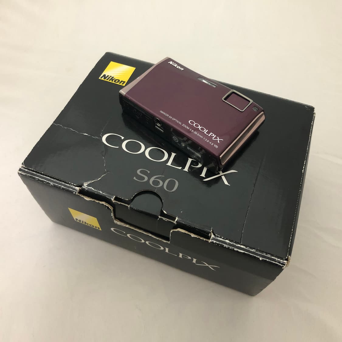 (박스셋) 니콘 쿨픽스 Coolpix S60 빈티지 디카 와인 컬러 상품이미지8