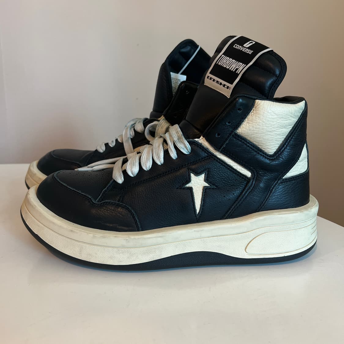 컨버스 x 릭 오웬스 다크쉐도우 터보웨폰 블랙 크림 상품이미지2